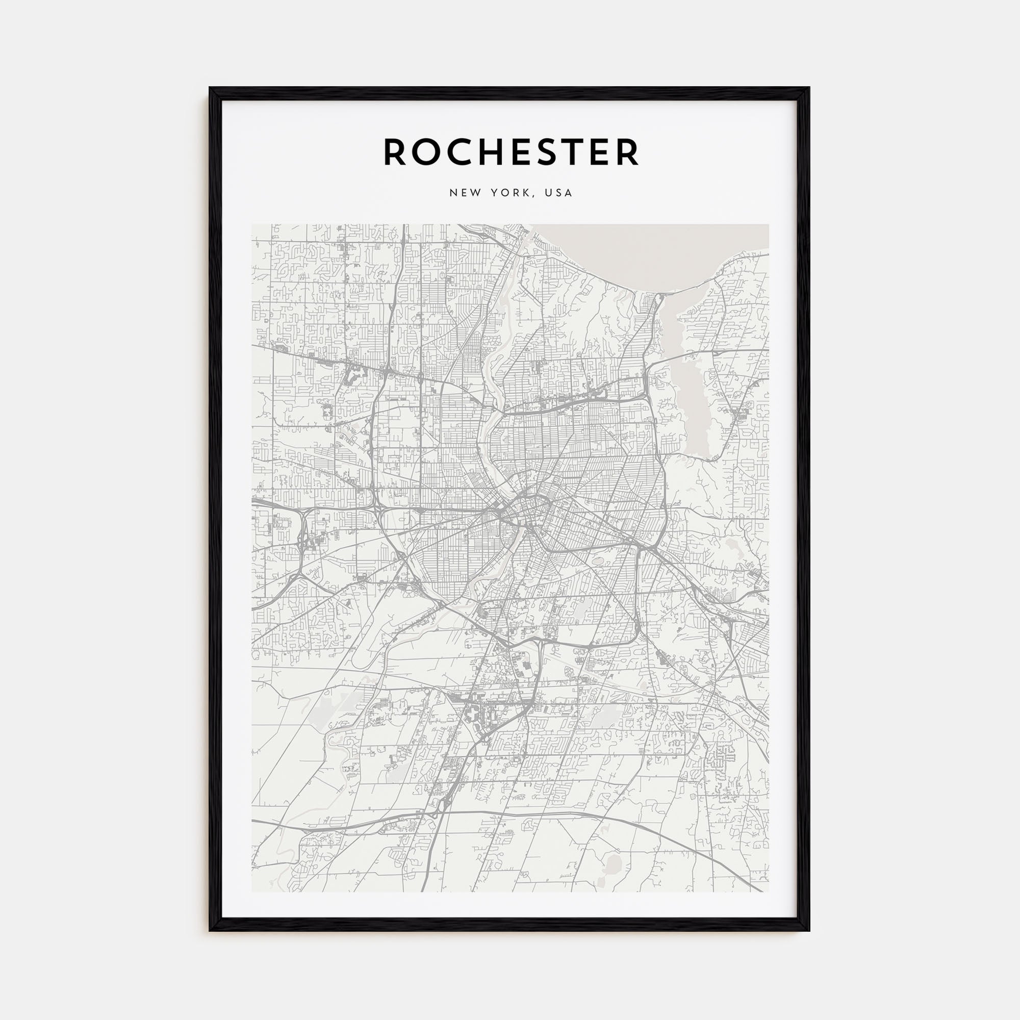 Rochester, New York Map Portrait Poster