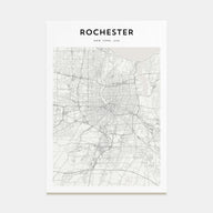 Rochester, New York Map Portrait Poster