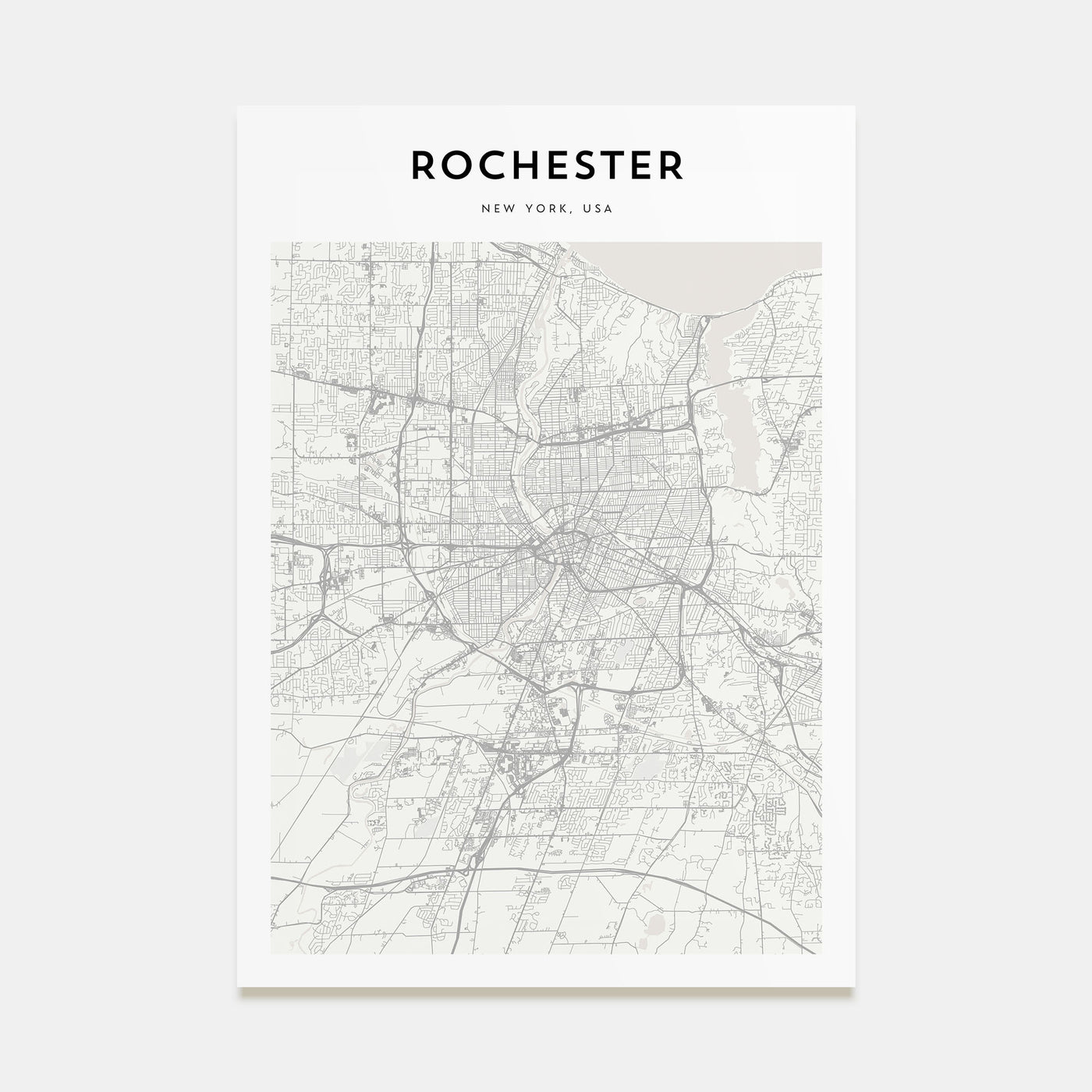 Rochester, New York Map Portrait Poster