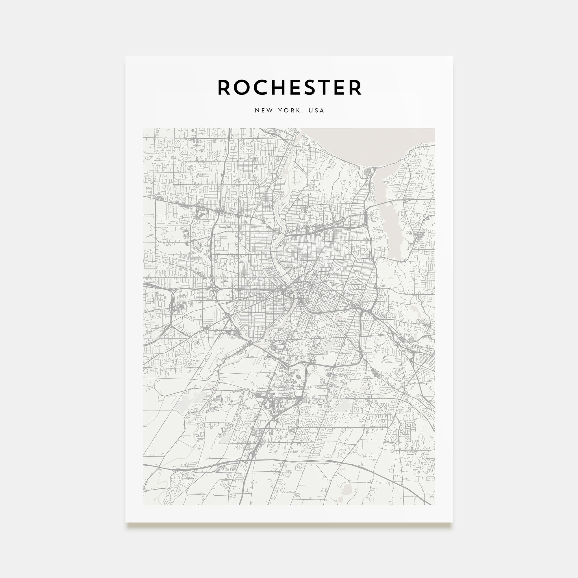Rochester, New York Map Portrait Poster