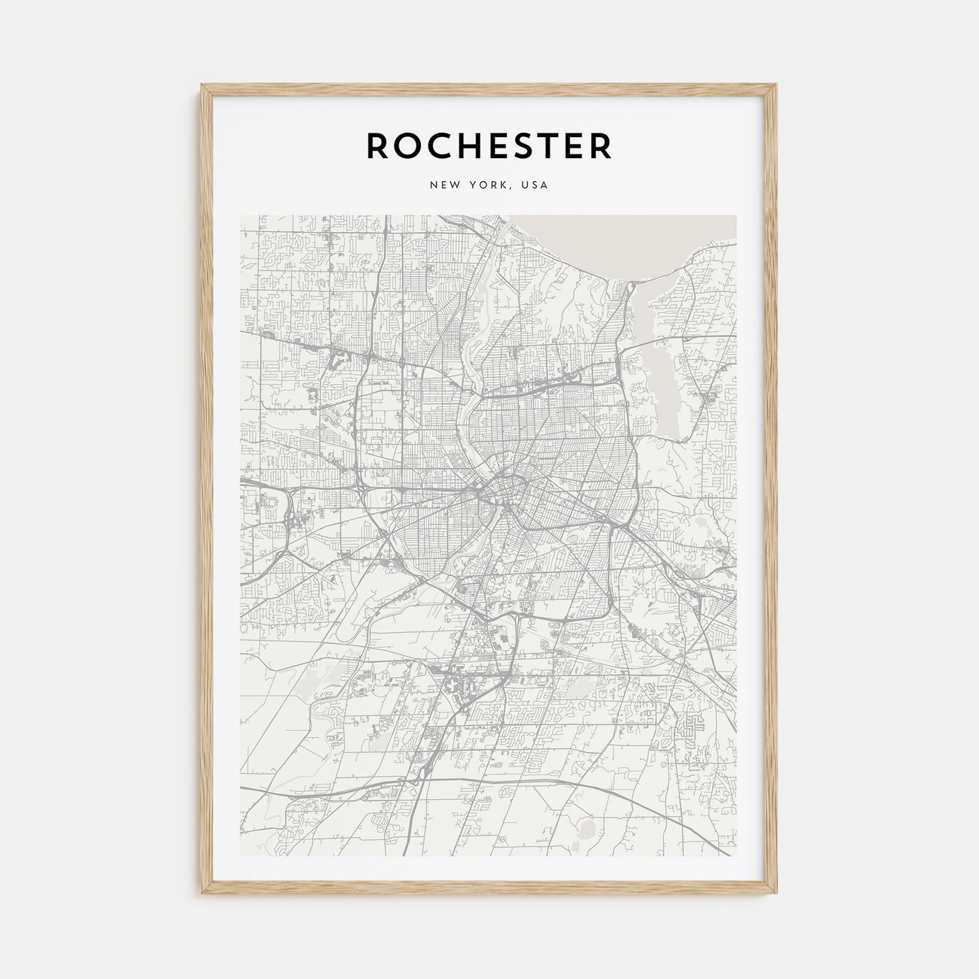 Rochester, New York Map Portrait Poster
