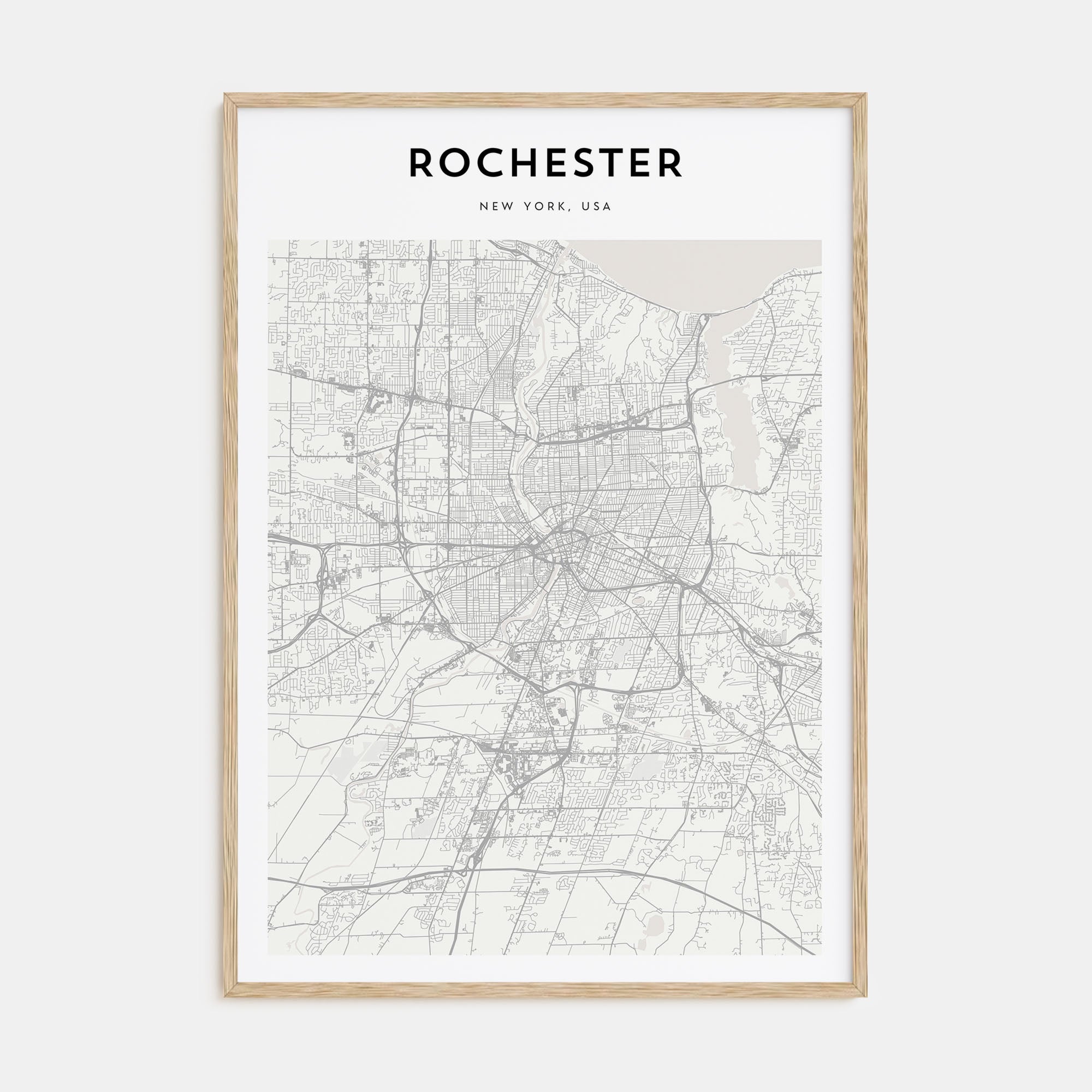 Rochester, New York Map Portrait Poster