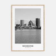 Rochester, New York Portrait B&W Poster