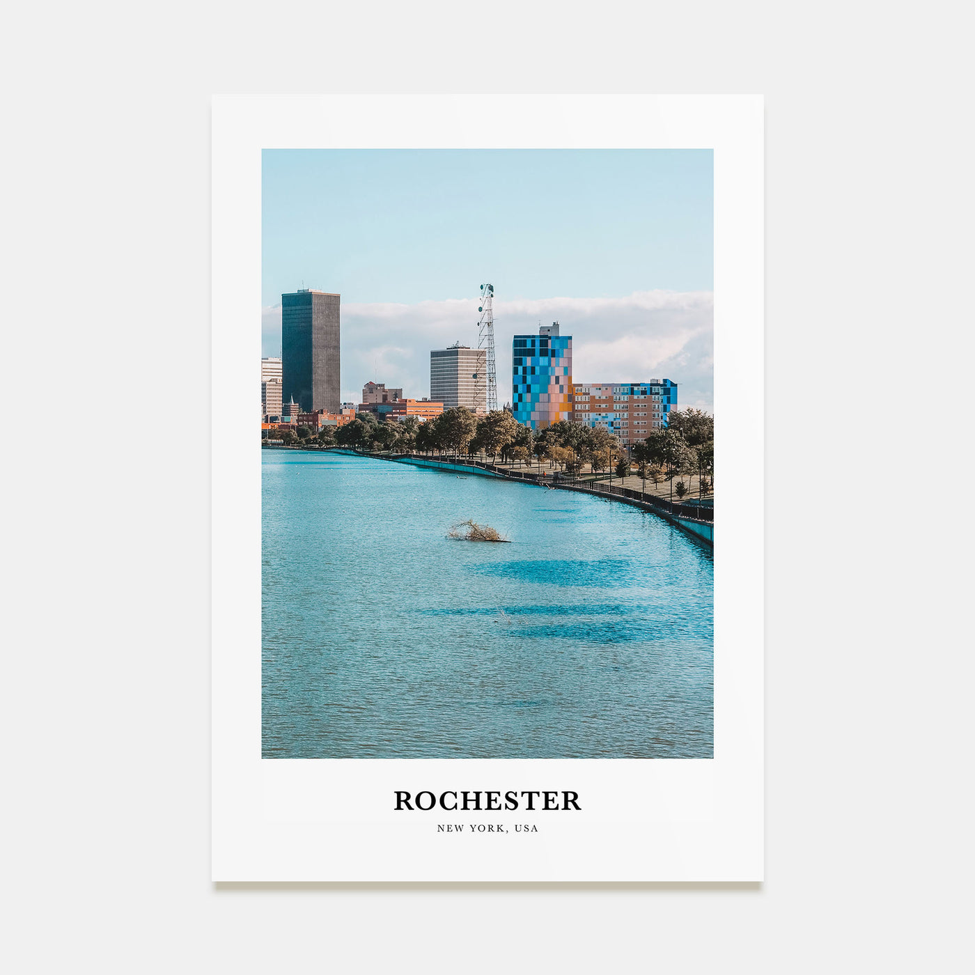 Rochester, New York Portrait Color No 1 Poster
