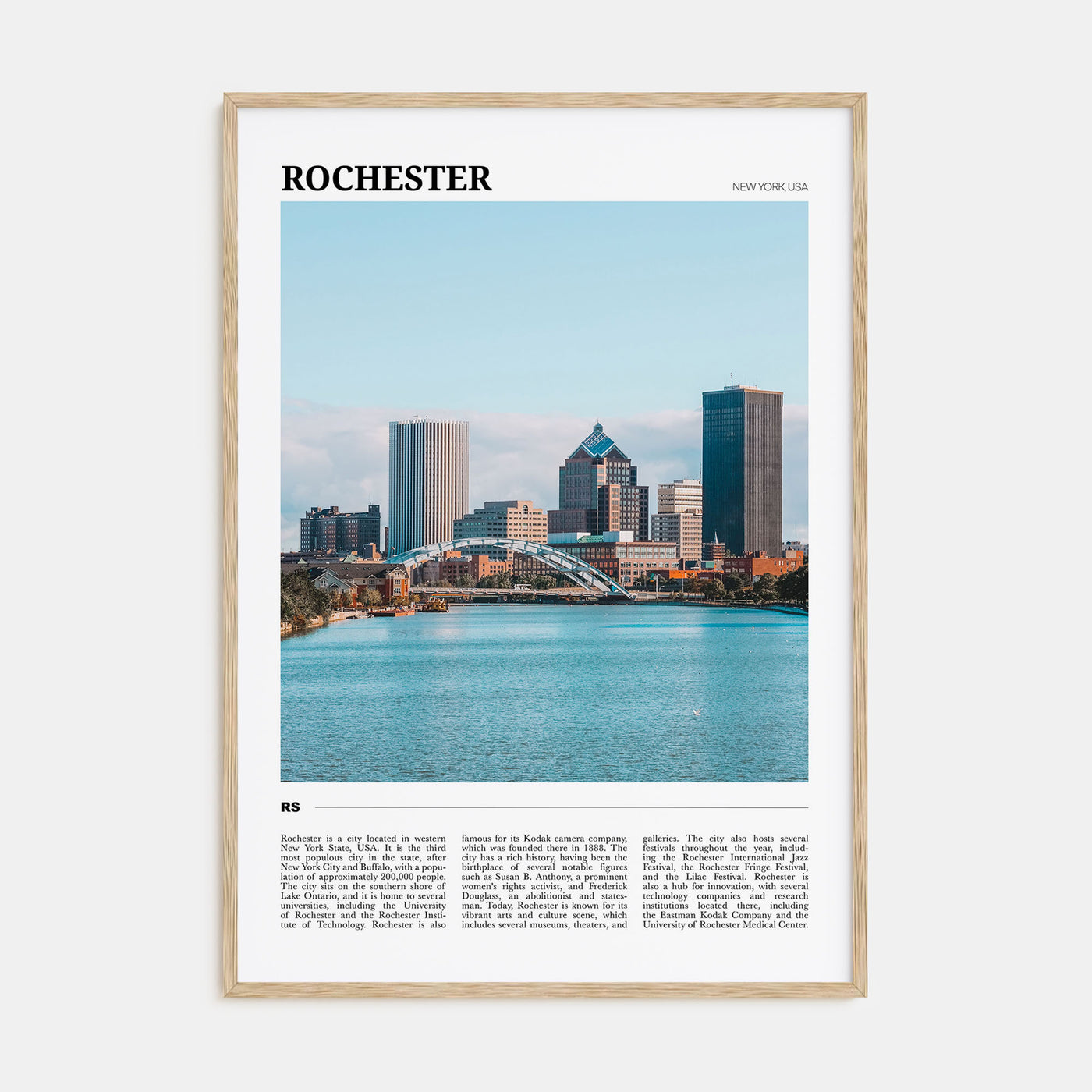 Rochester, New York Travel Color Poster