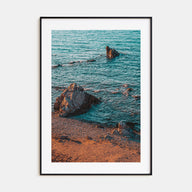 Rock Beach Photo Color Poster