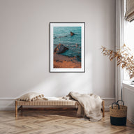 Rock Beach Photo Color Poster