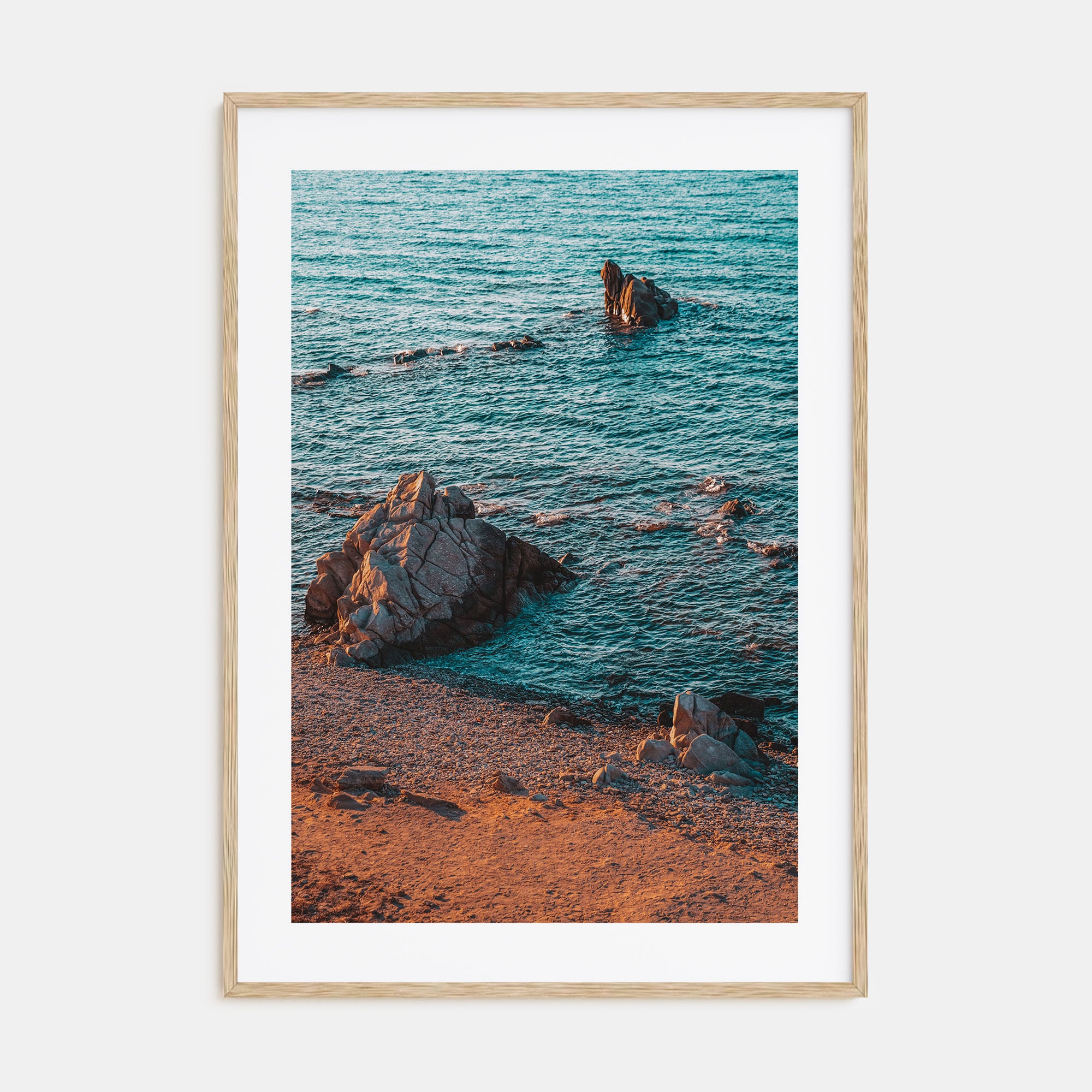 Rock Beach Photo Color Poster