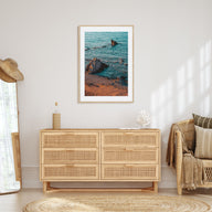 Rock Beach Photo Color Poster