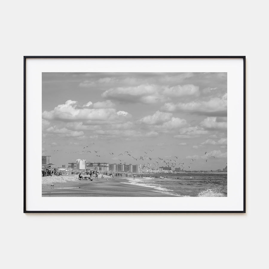 Rockaway Beach Landscape B&W Poster