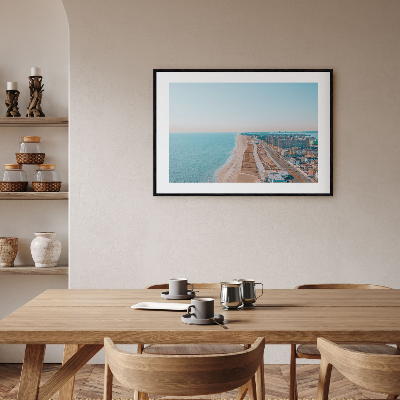 Rockaway Beach Landscape Color Poster