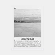 Rockaway Beach Travel B&W Poster