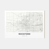 Rockford Map Landscape Poster