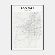 Rockford Map Portrait Poster
