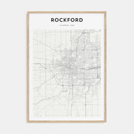 Rockford Map Portrait Poster