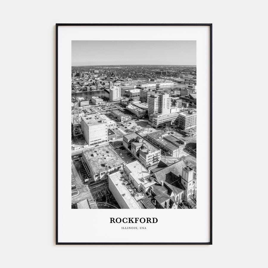 Rockford Portrait B&W Poster