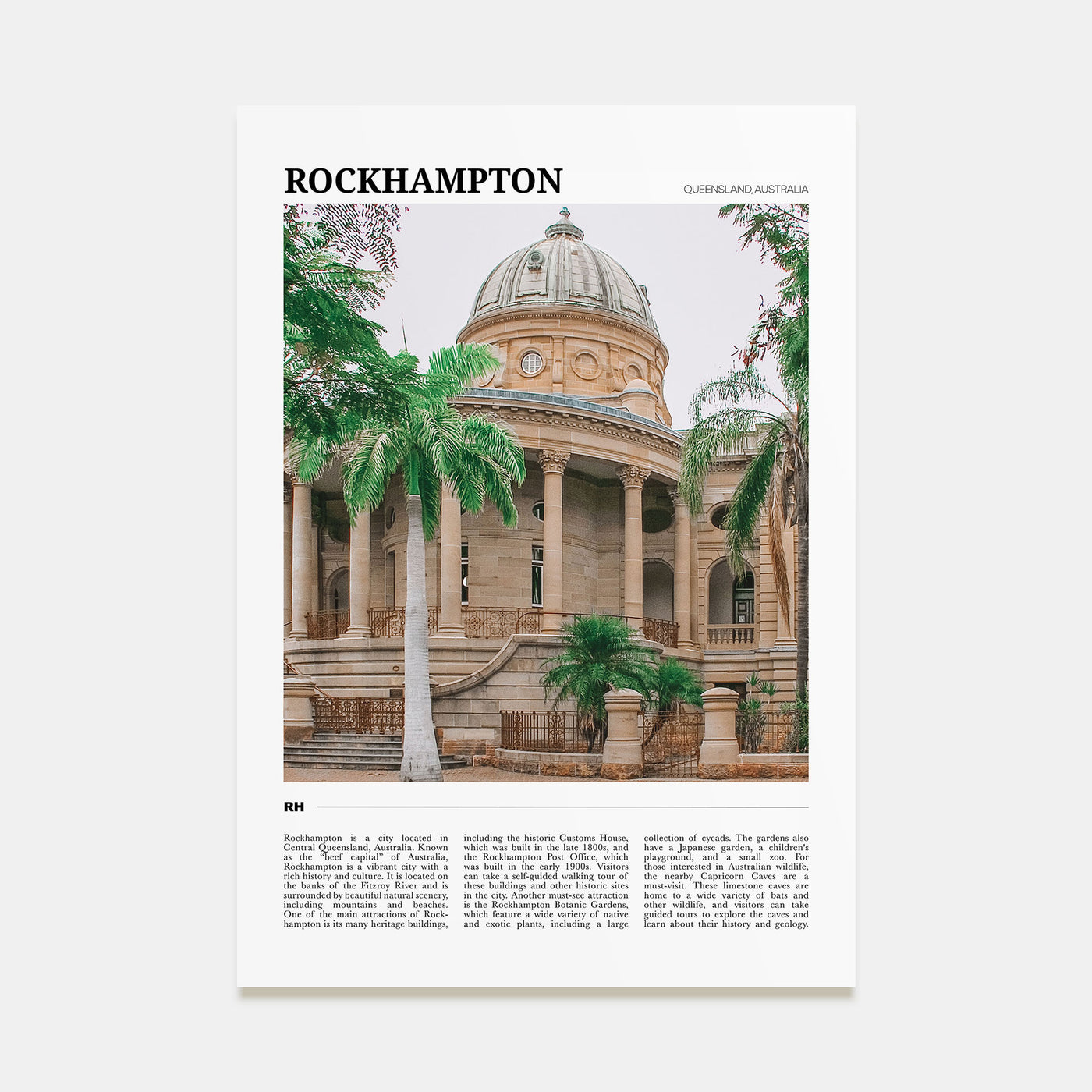 Rockhampton Travel Color Poster