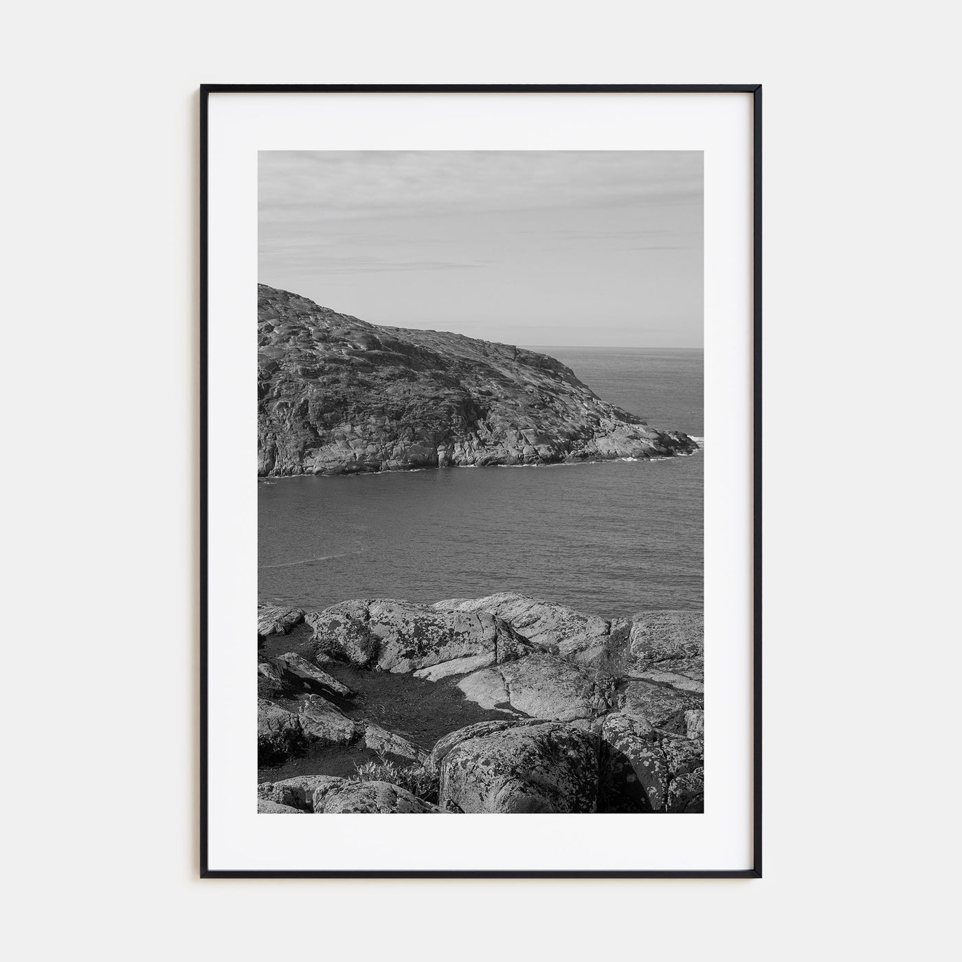 Rocky Coast Photo B&W No 1 Poster
