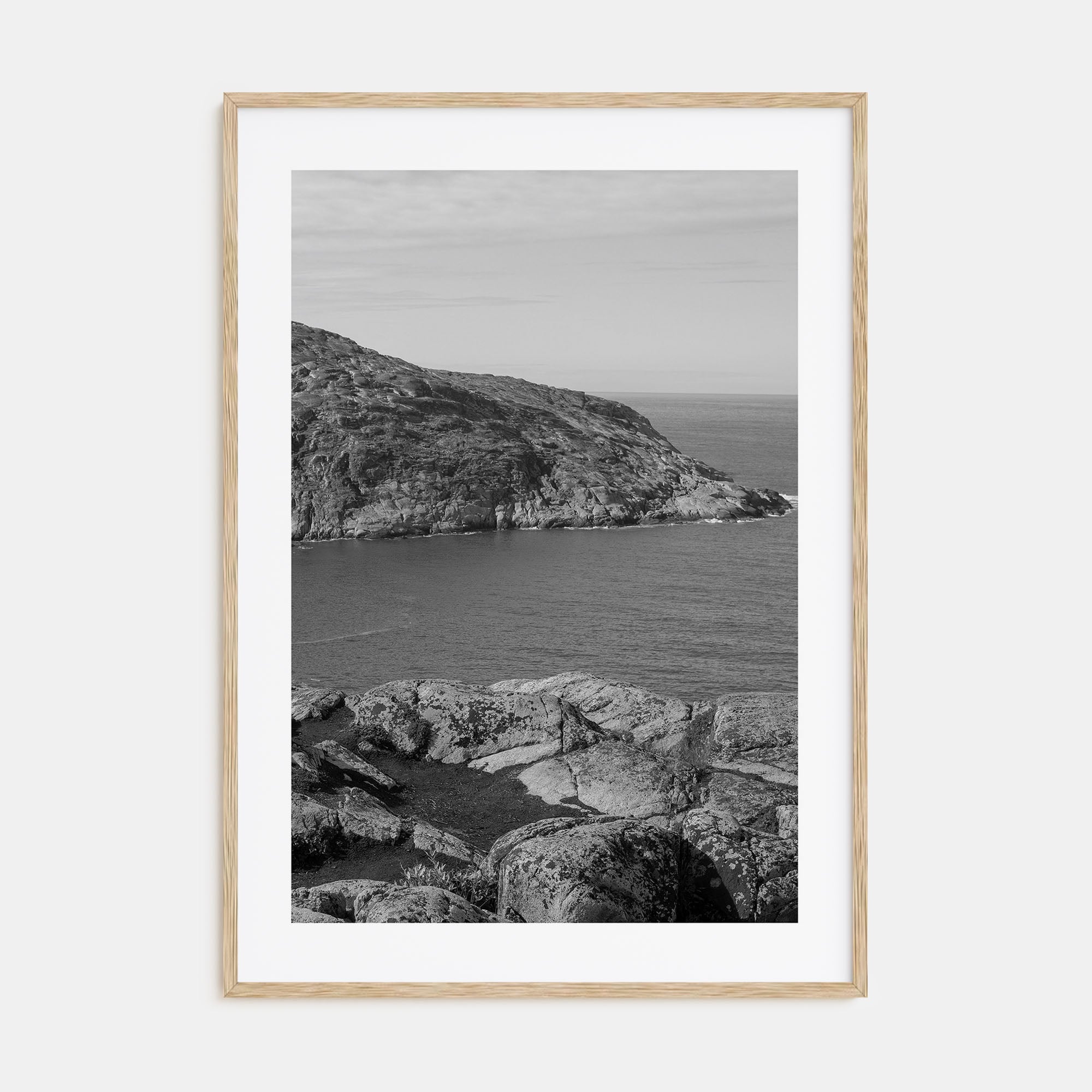 Rocky Coast Photo B&W No 1 Poster