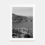 Rocky Coast Photo B&W No 1 Poster