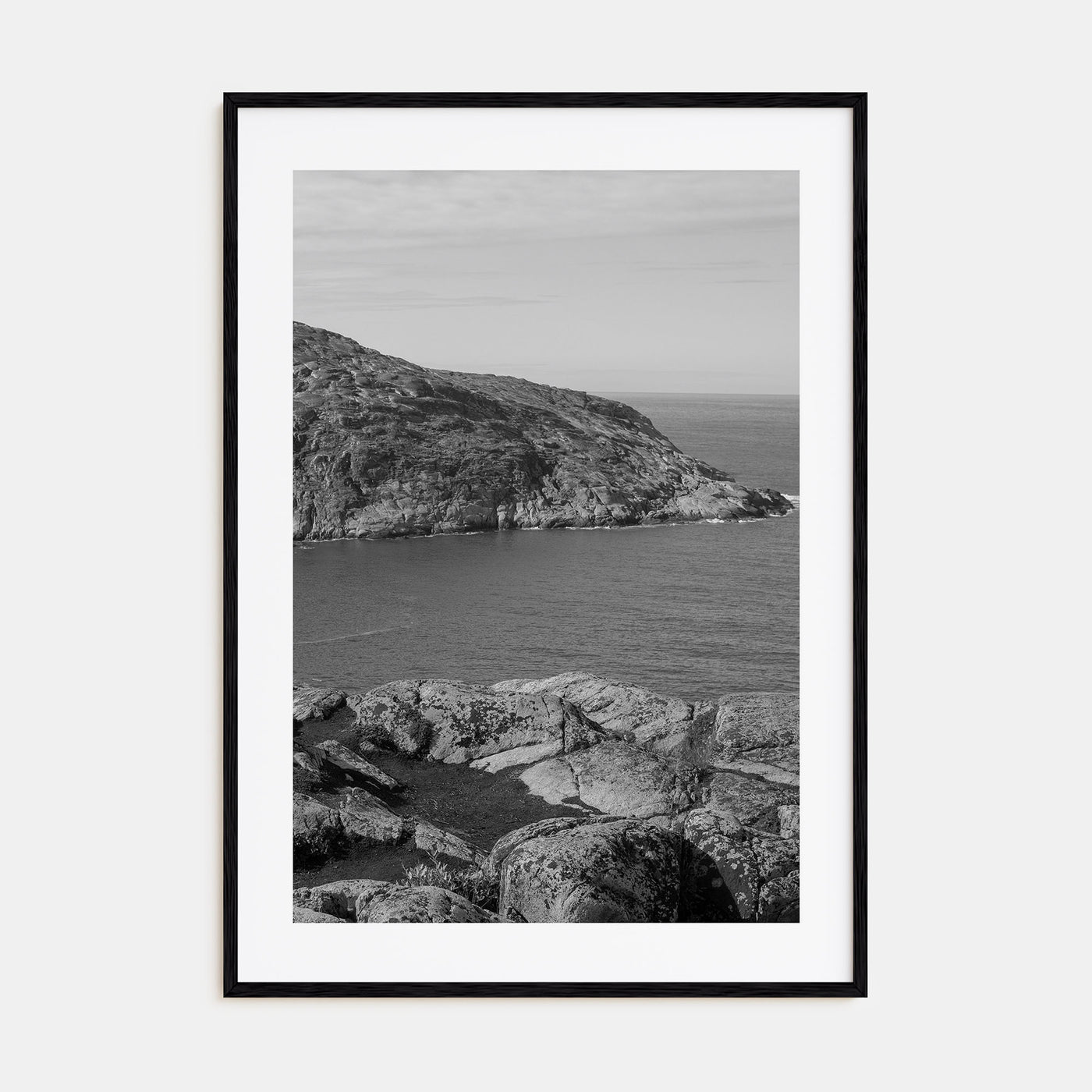 Rocky Coast Photo B&W No 1 Poster