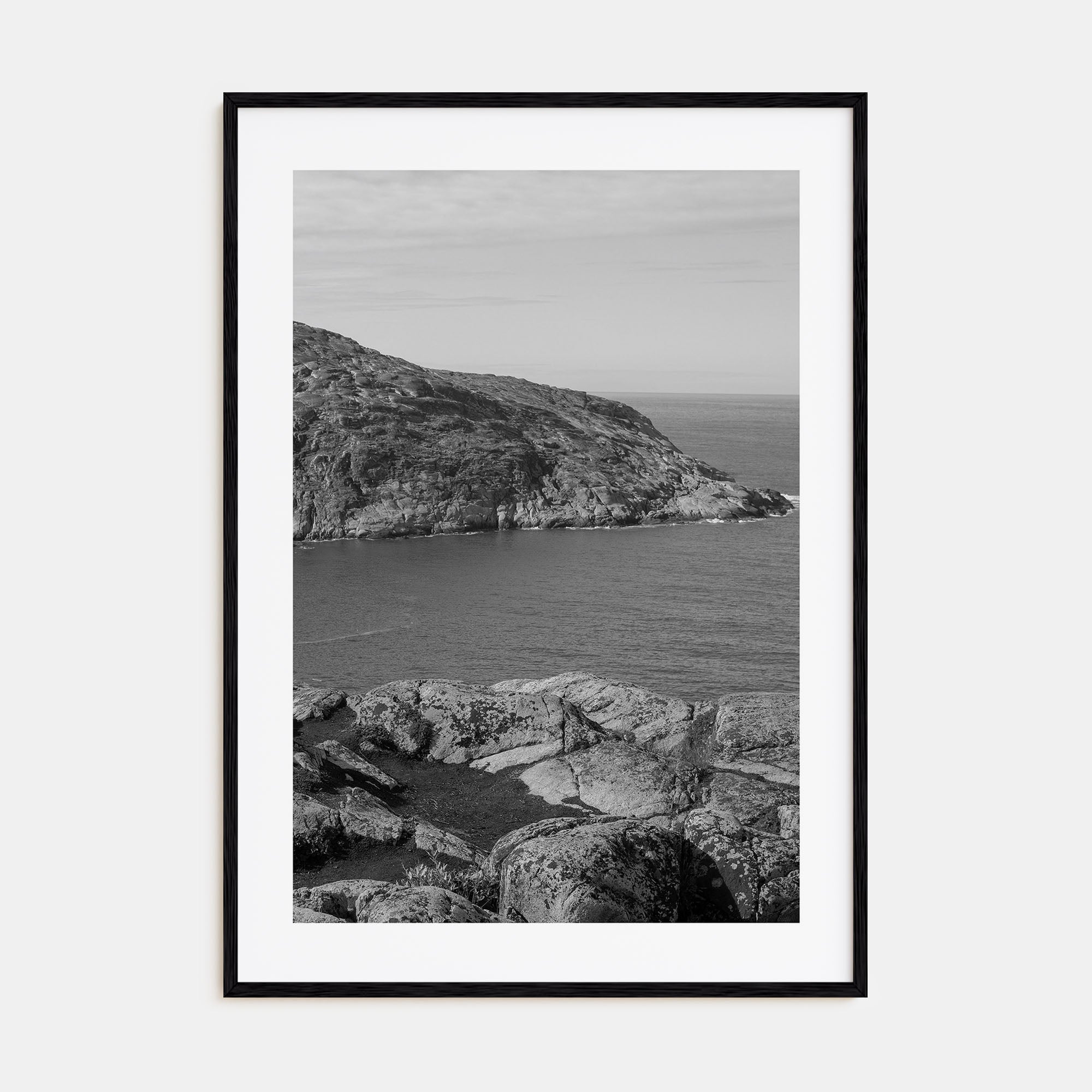 Rocky Coast Photo B&W No 1 Poster