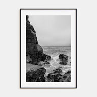 Rocky Coast Photo B&W No 2 Poster