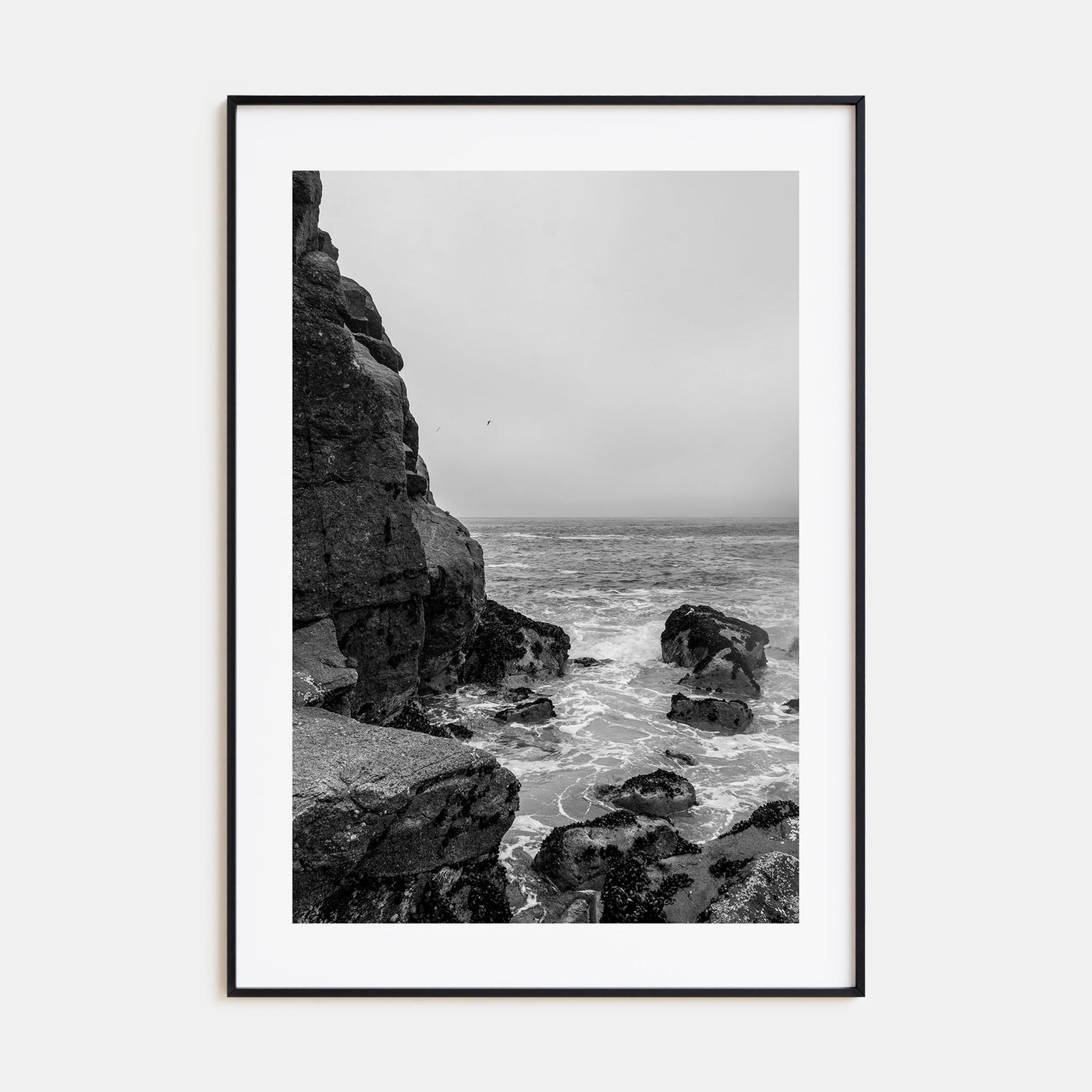 Rocky Coast Photo B&W No 2 Poster