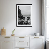 Rocky Coast Photo B&W No 2 Poster