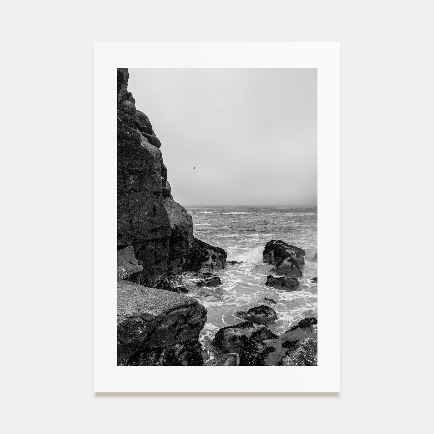 Rocky Coast Photo B&W No 2 Poster
