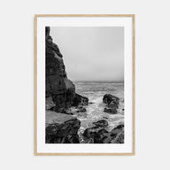 Rocky Coast Photo B&W No 2 Poster