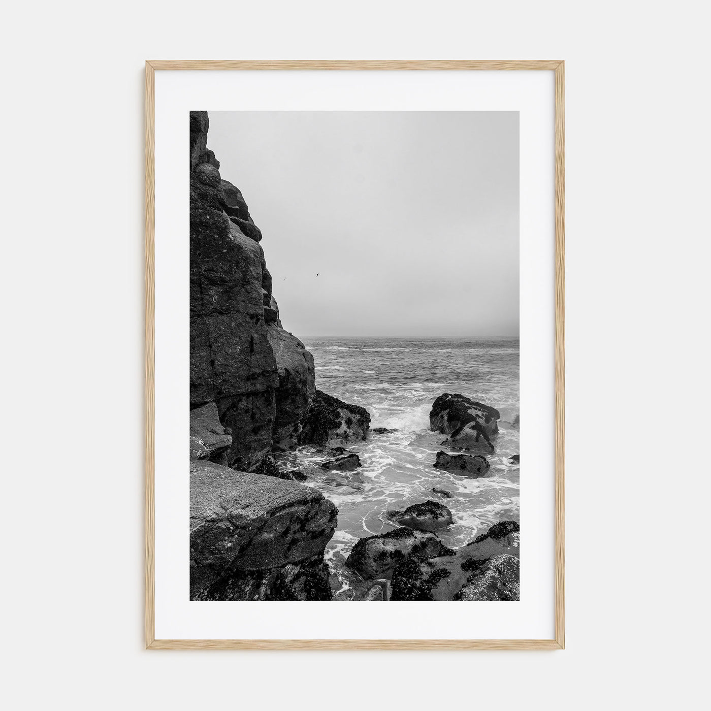 Rocky Coast Photo B&W No 2 Poster