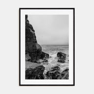 Rocky Coast Photo B&W No 2 Poster