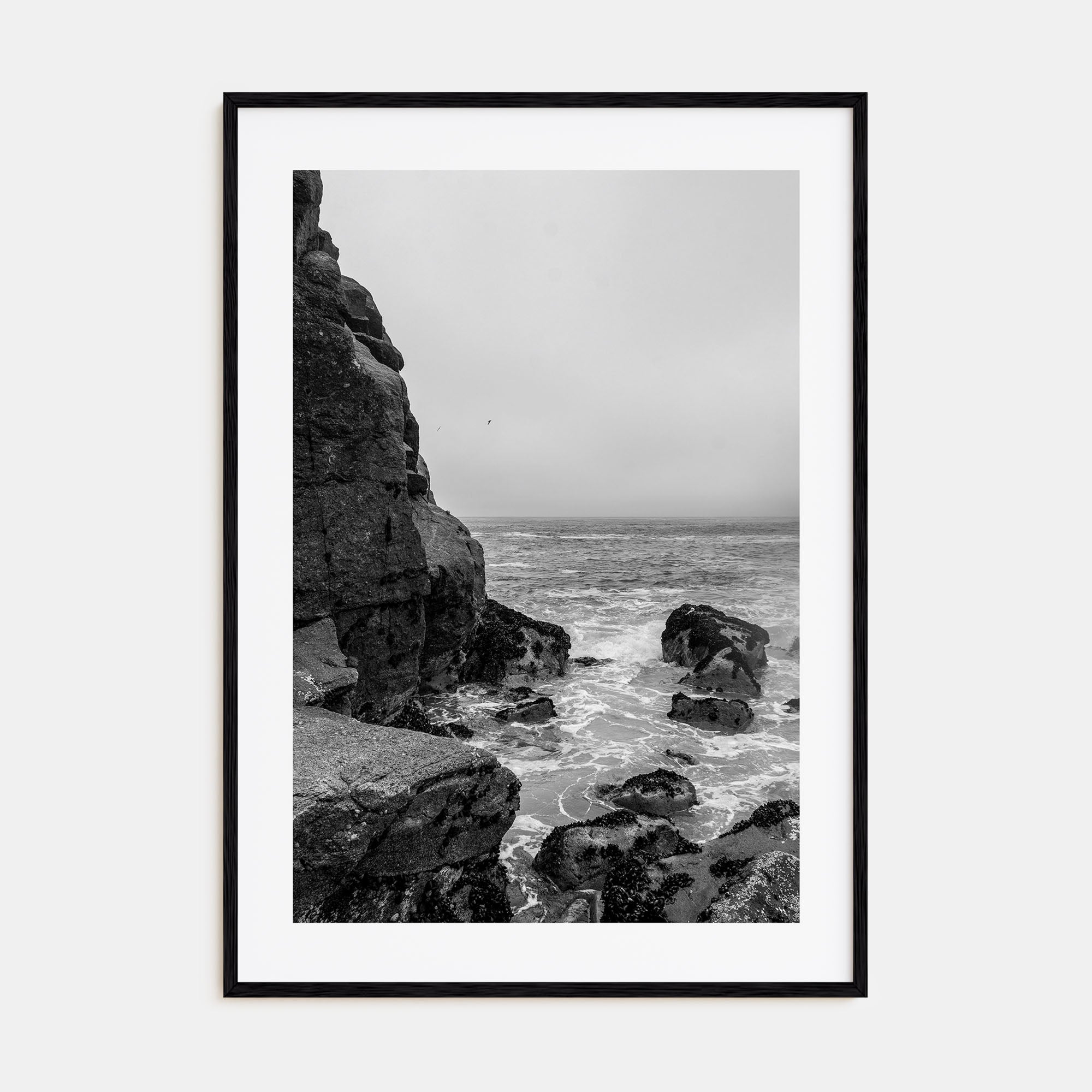 Rocky Coast Photo B&W No 2 Poster