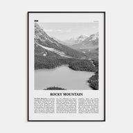 Rocky Mountain, Canada Travel B&W Poster