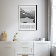 Rocky Mountain, Canada Travel B&W Poster