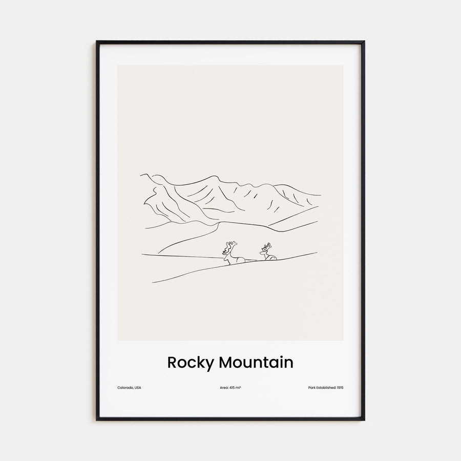 Rocky Mountain National Park Drawn Poster