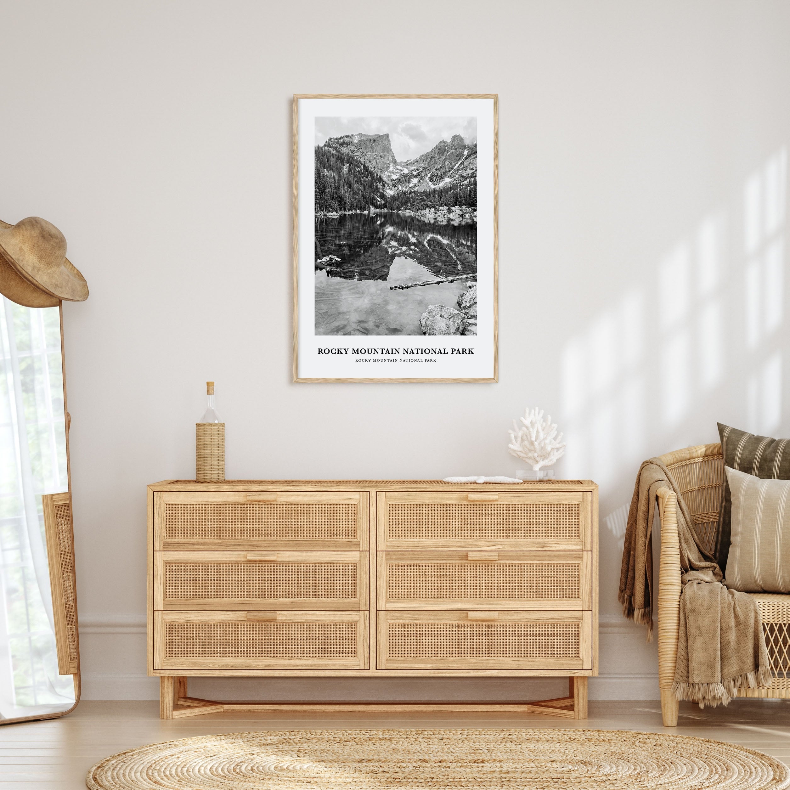 Rocky Mountain National Park Portrait B&W No 1 Poster