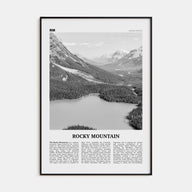 Rocky Mountain, United States Travel B&W Poster