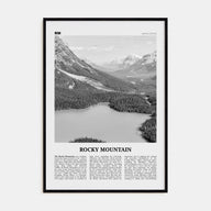 Rocky Mountain, United States Travel B&W Poster