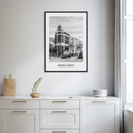 Rodeo Drive Portrait B&W Poster