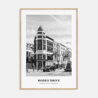 Rodeo Drive Portrait B&W Poster