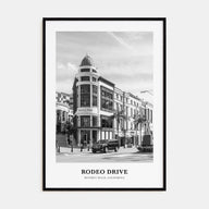 Rodeo Drive Portrait B&W Poster