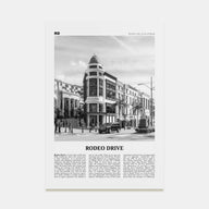 Rodeo Drive Travel B&W Poster