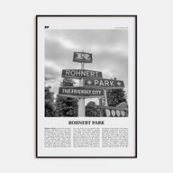 Rohnert Park Travel B&W Poster