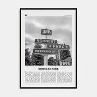 Rohnert Park Travel B&W Poster