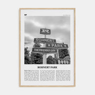 Rohnert Park Travel B&W Poster