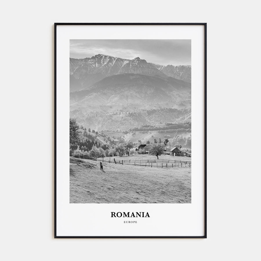 Romania Portrait B&W Poster