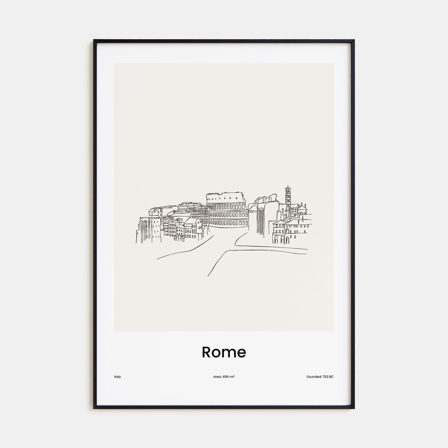 Rome Drawn No 1 Poster
