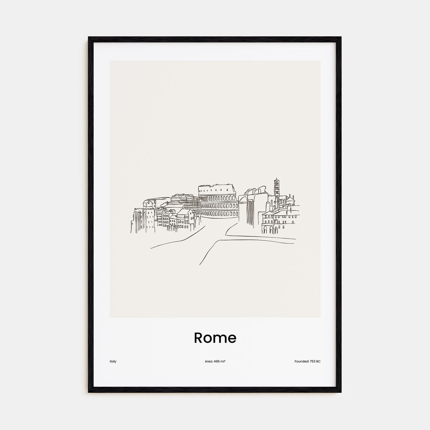 Rome Drawn No 1 Poster